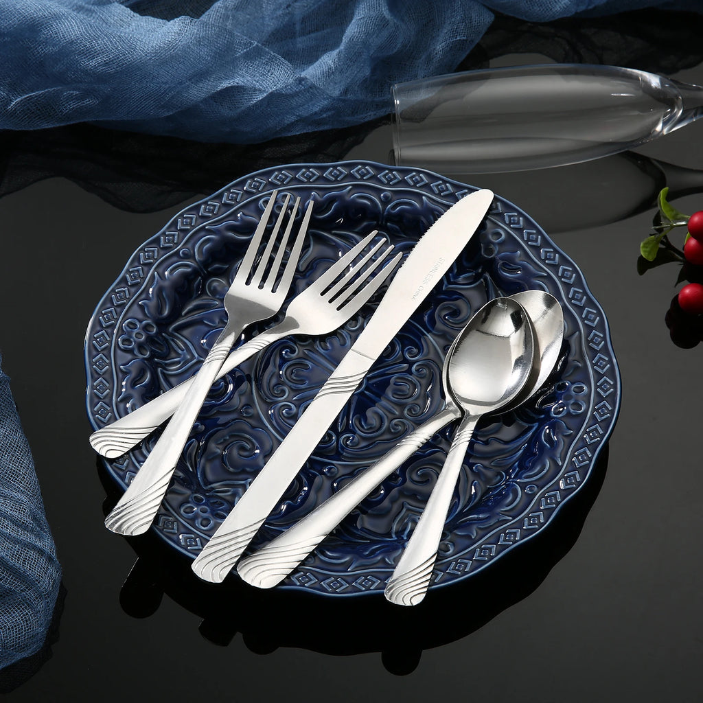 48 Pcs Cutlery Set For 8 Stainless Steel Flatware Set