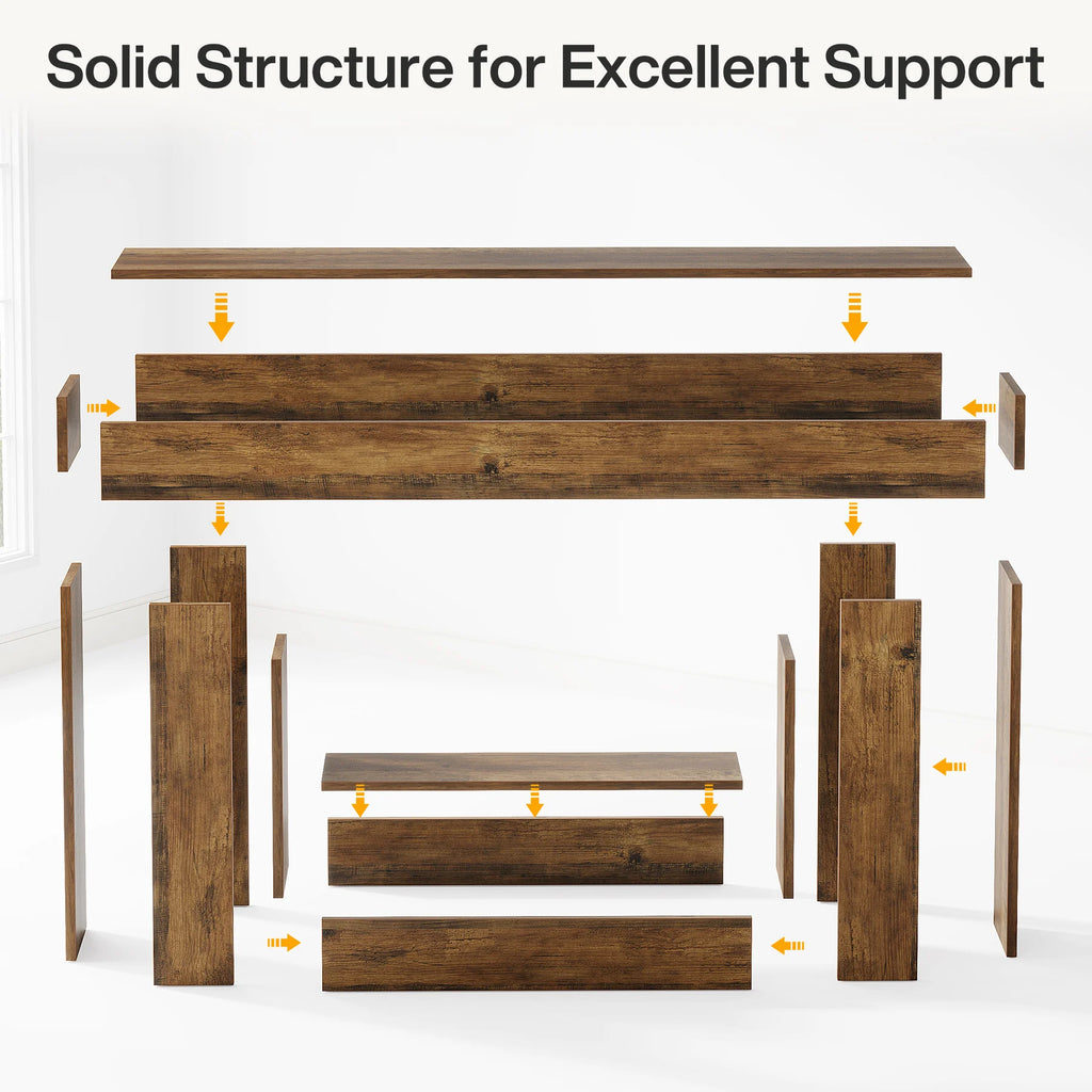 Console Table with U-Shaped Base,