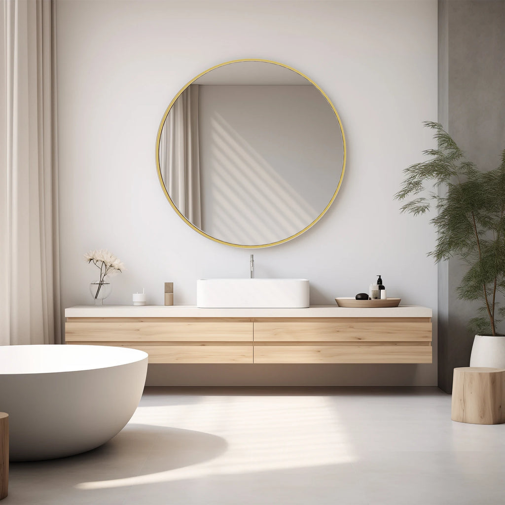 Large Round Vanity  Mirror