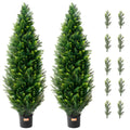36 inch Tall Artificial Cedar Topiary Tree (2 Pieces)