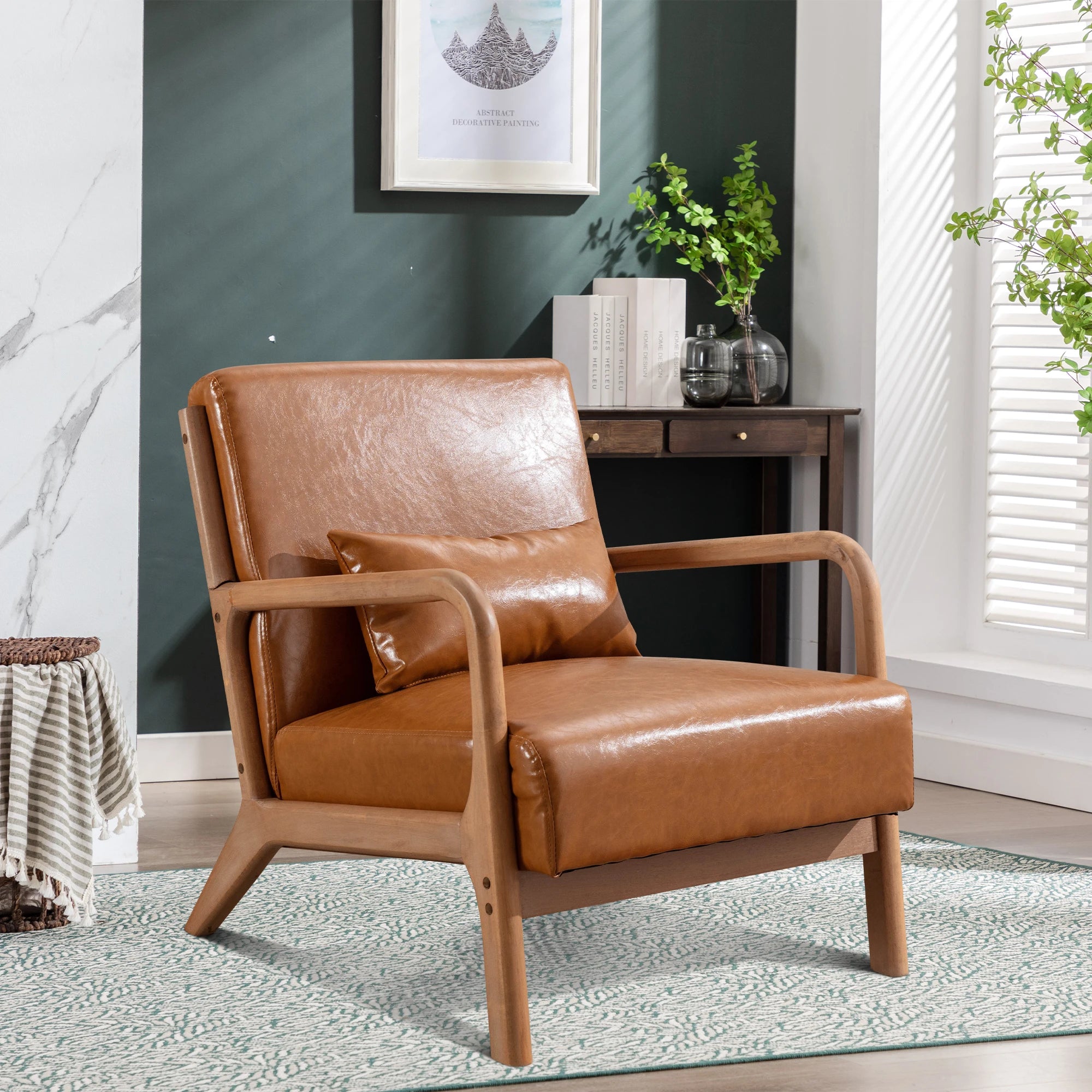 Solid Color Solid Wood Living Room Chair