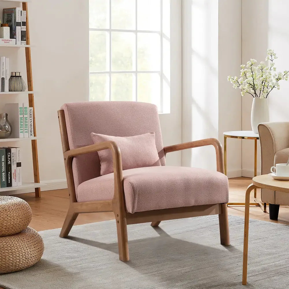 Solid Color Solid Wood Living Room Chair