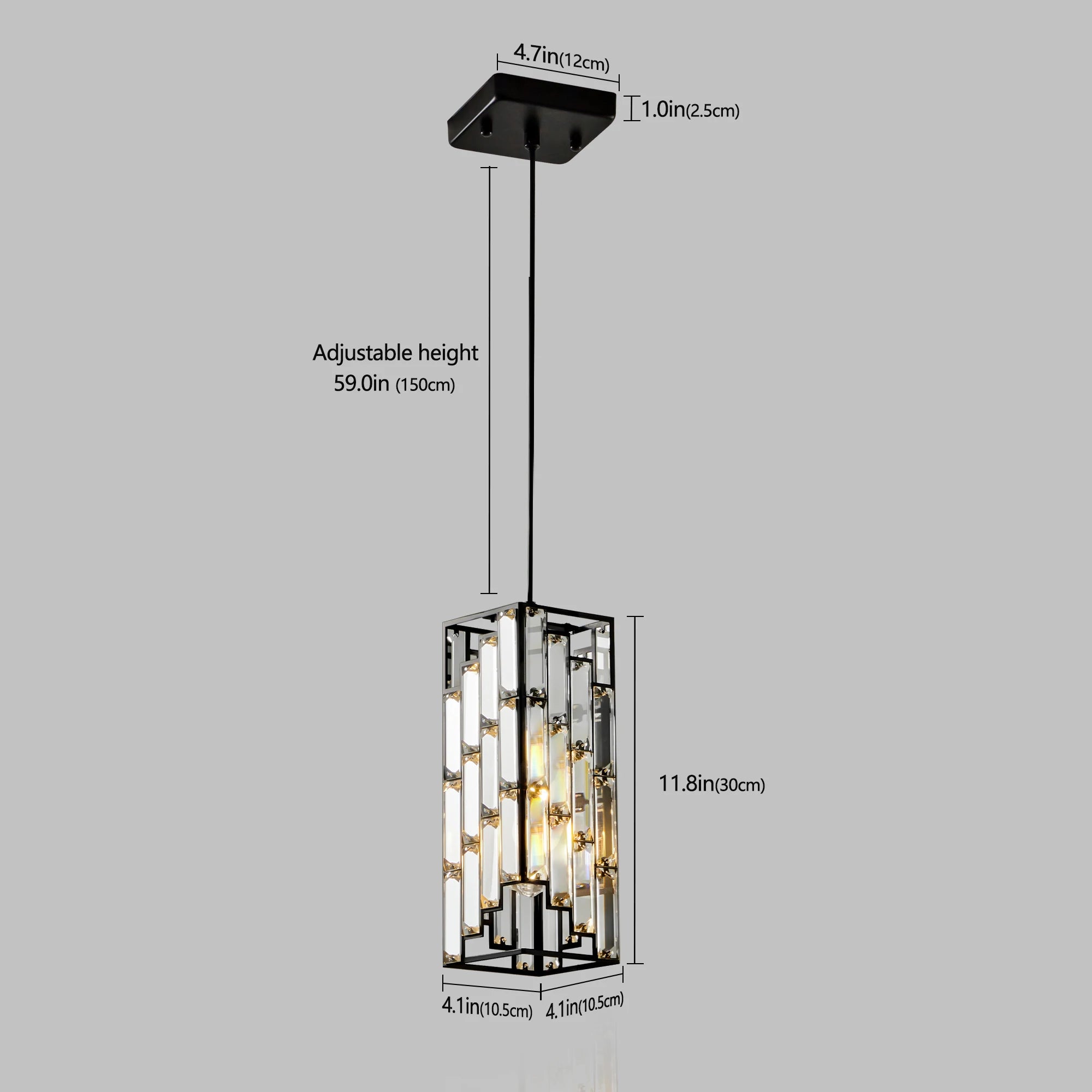 3-Pack Modern Luxury Crystal Pendant Light