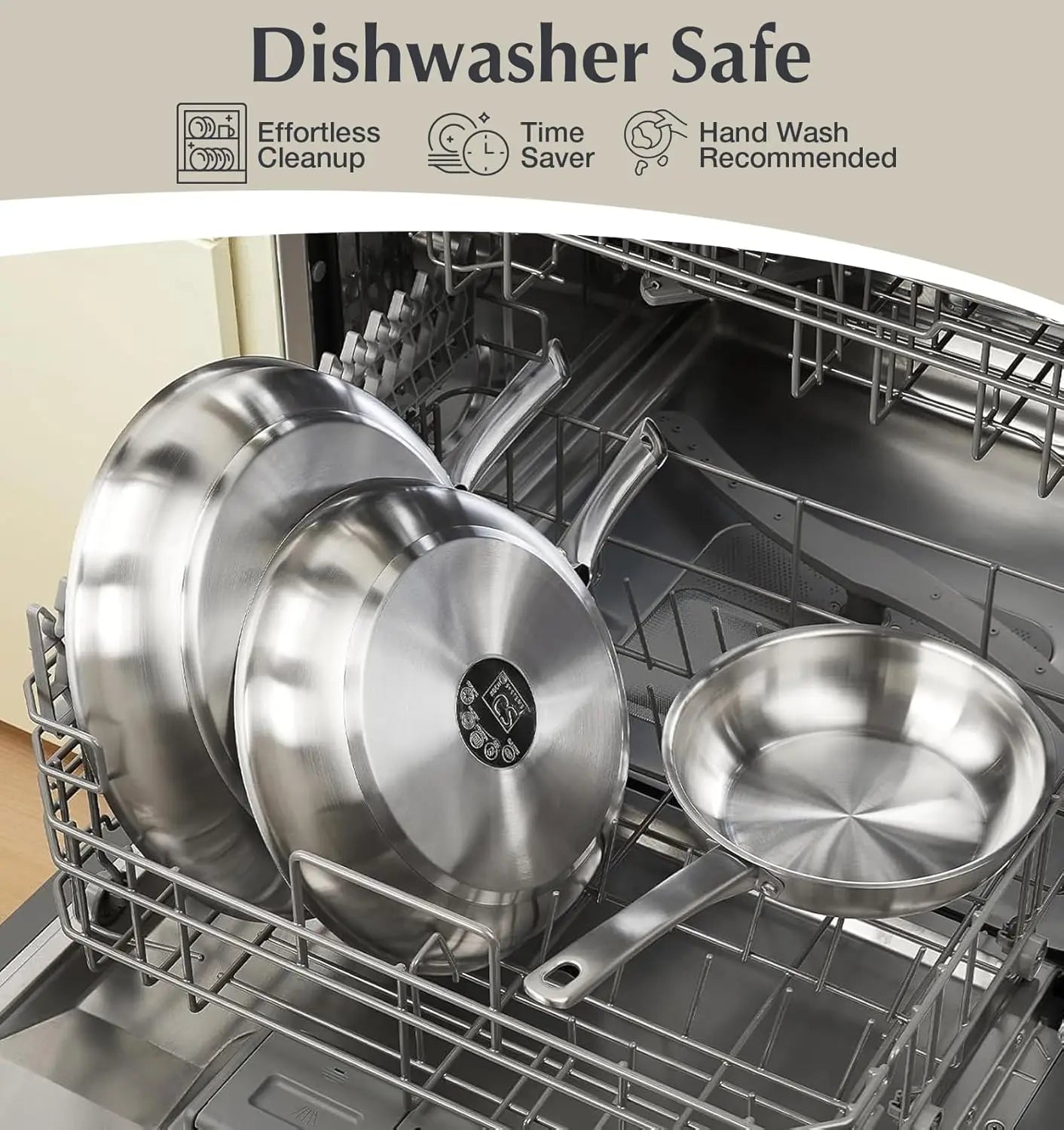 10 Piece Stainless Steel Pots and Pans Set,