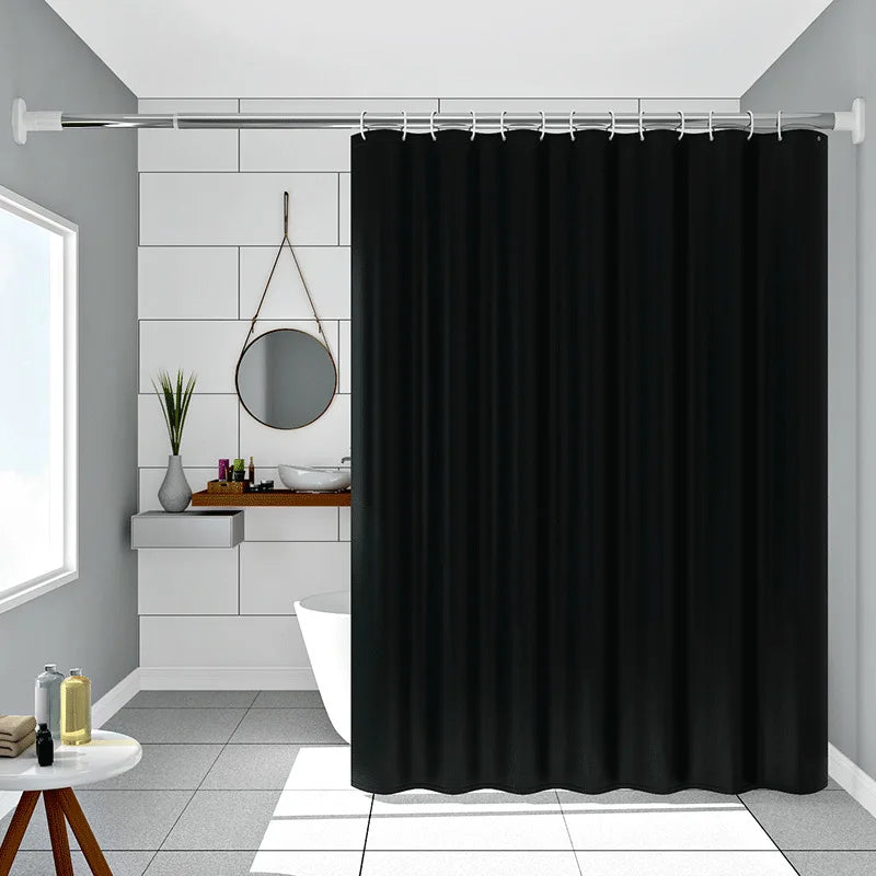 Black shower curtain