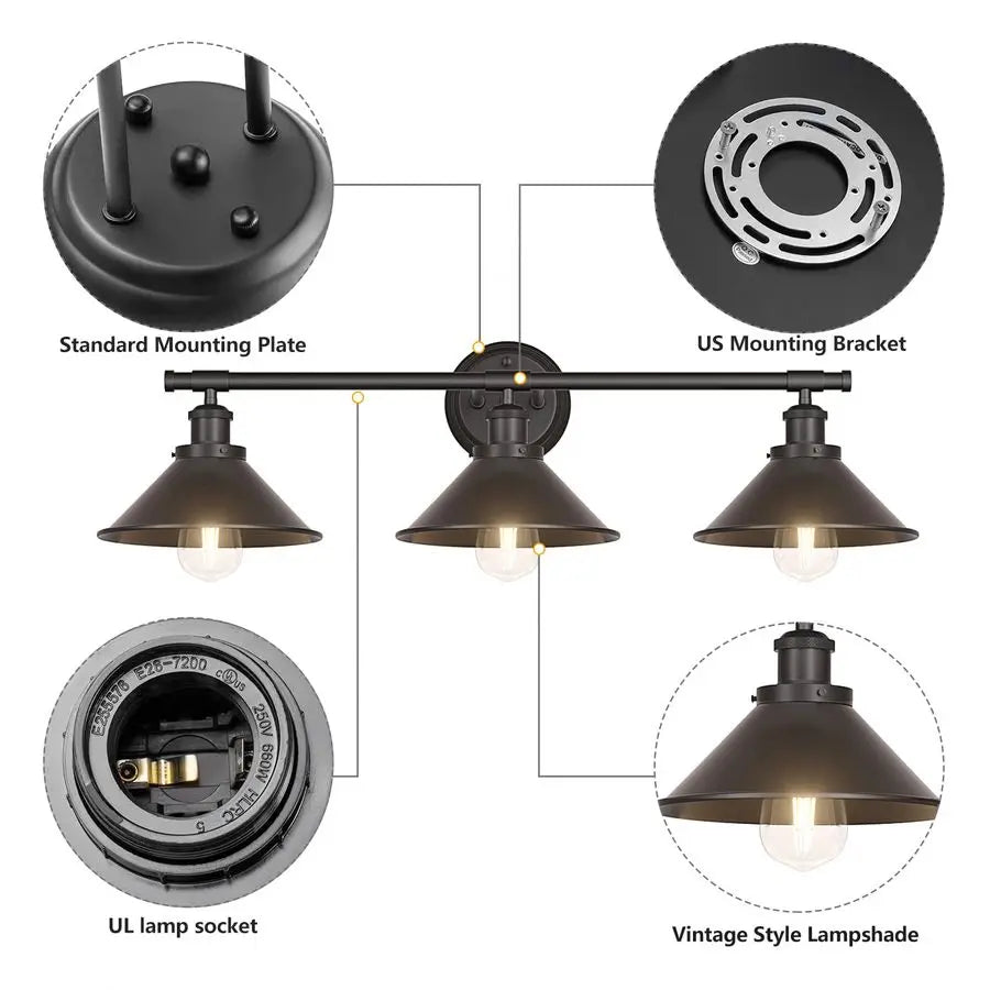 Black Bathroom Vanity Light Fixtures