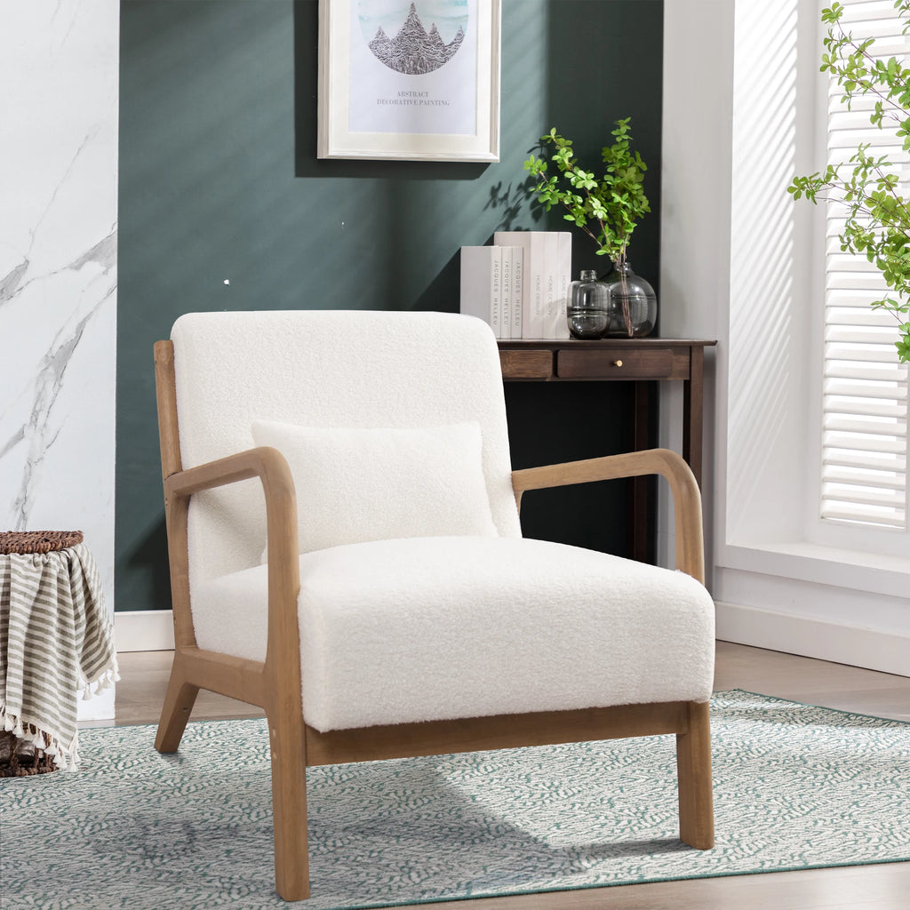 Solid Color Solid Wood Living Room Chair