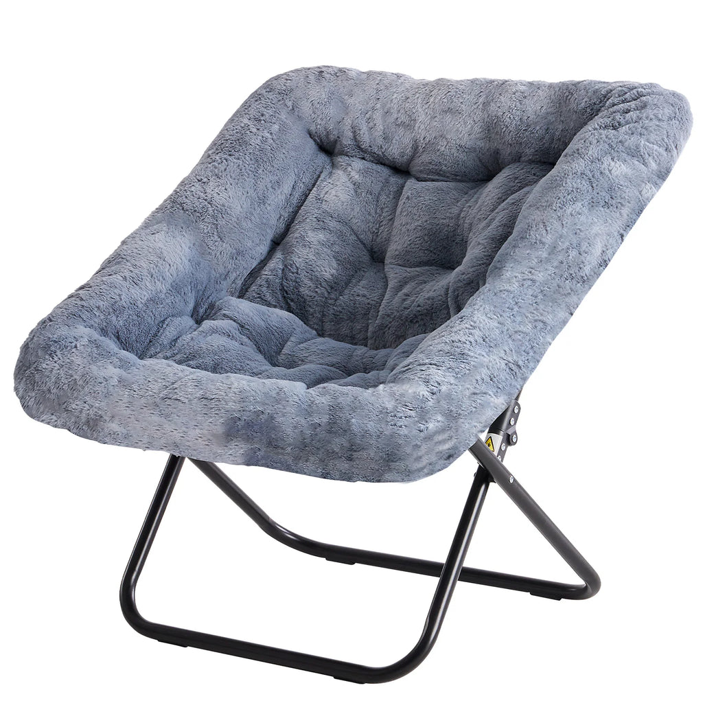 Soft Faux Fur Large Size Folding Lounge Chair