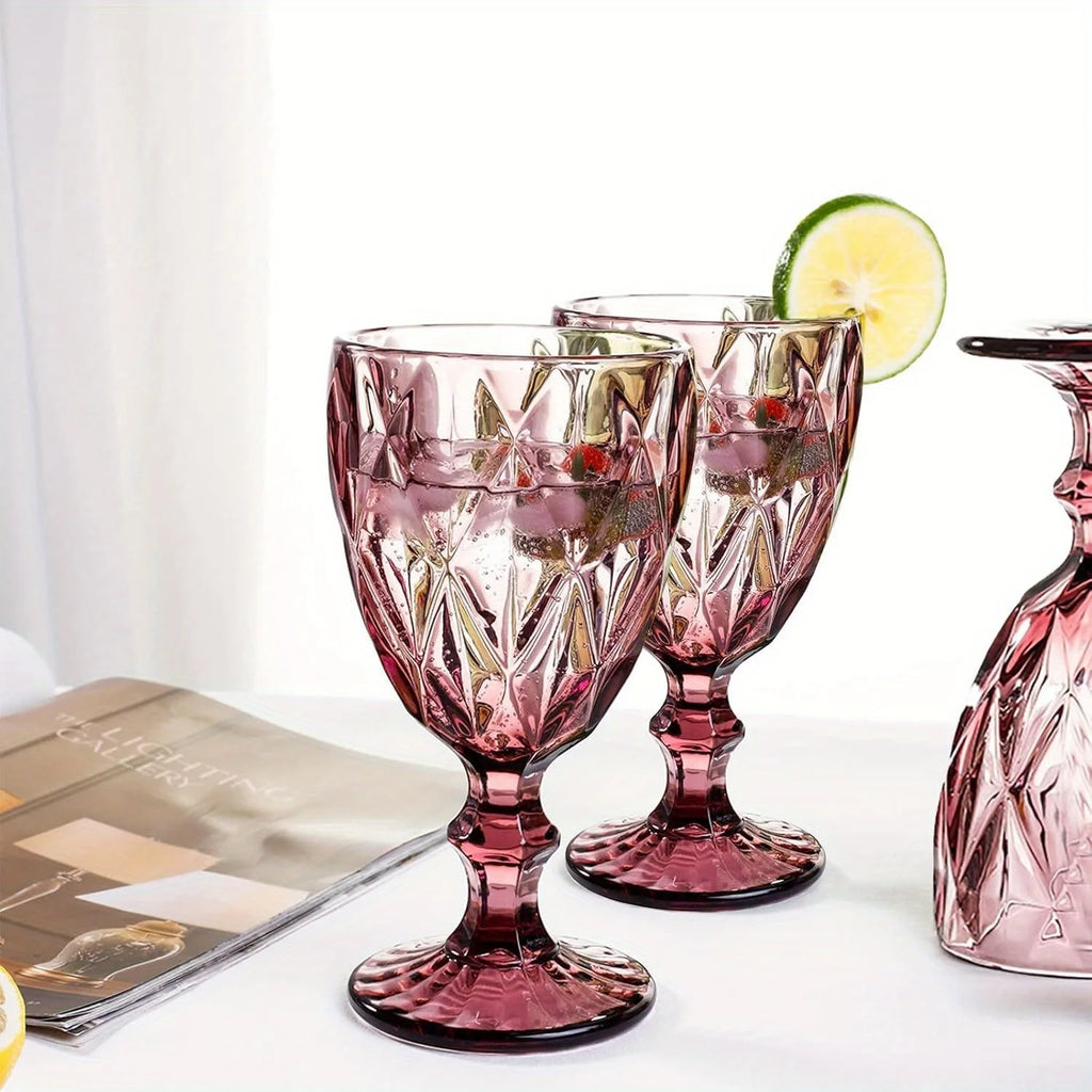 Vintage Wine Glasses Set of 12,