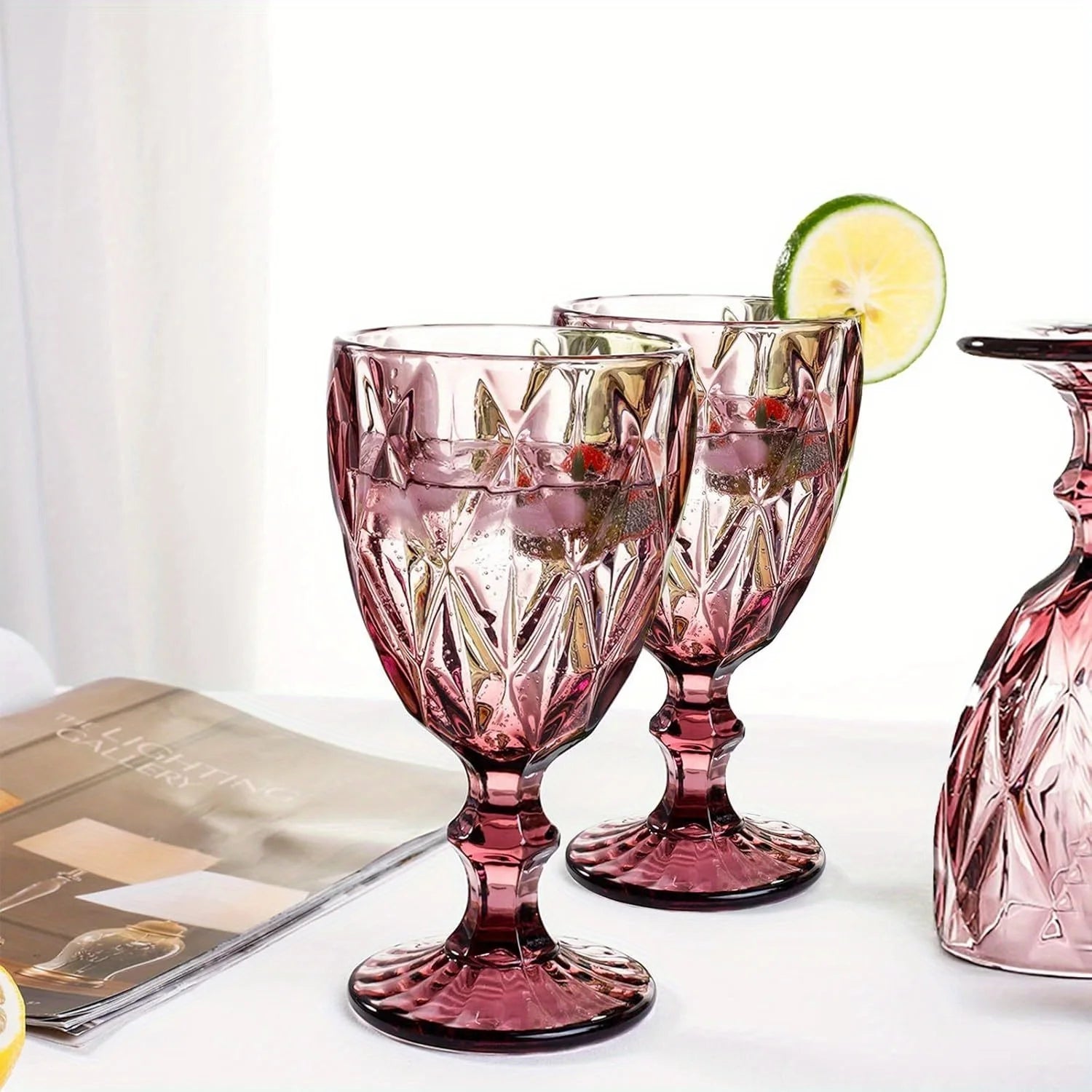 Vintage Wine Glasses Set of 12,