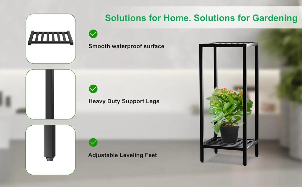 2-Tier 30" Tall Indoor Outdoor Plant Stand,