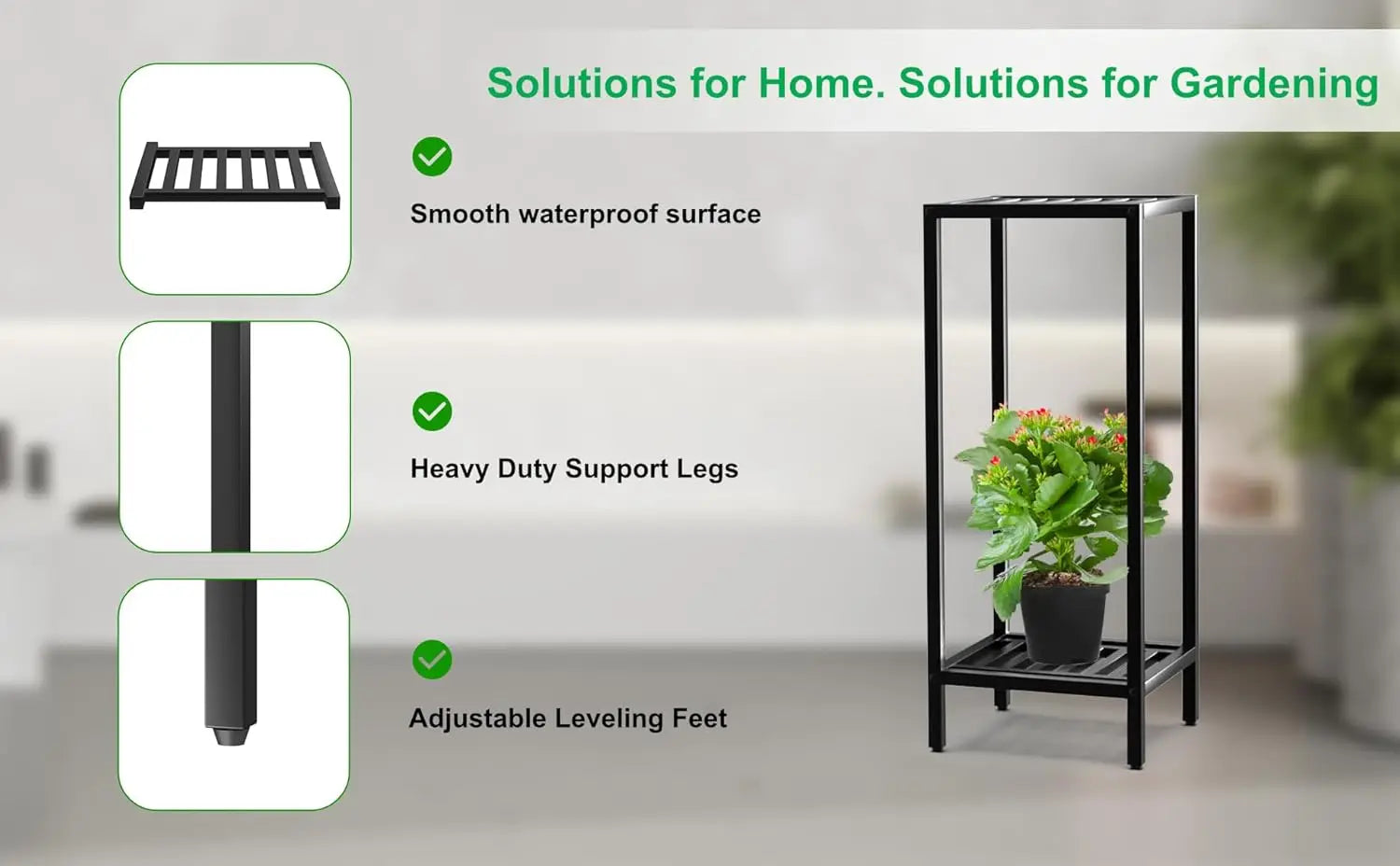 2-Tier 30" Tall Indoor Outdoor Plant Stand,
