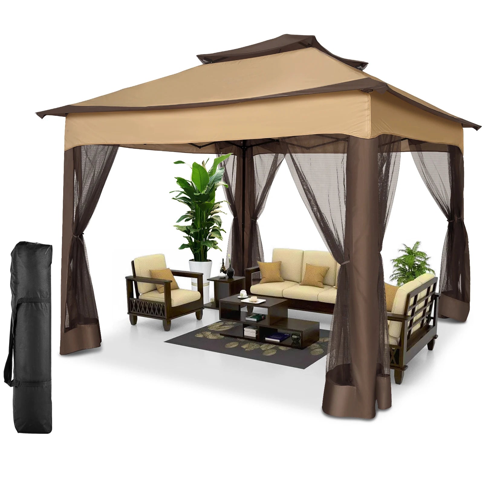 Pop Up Gazebo Canopy Tent with Mosquito Netting