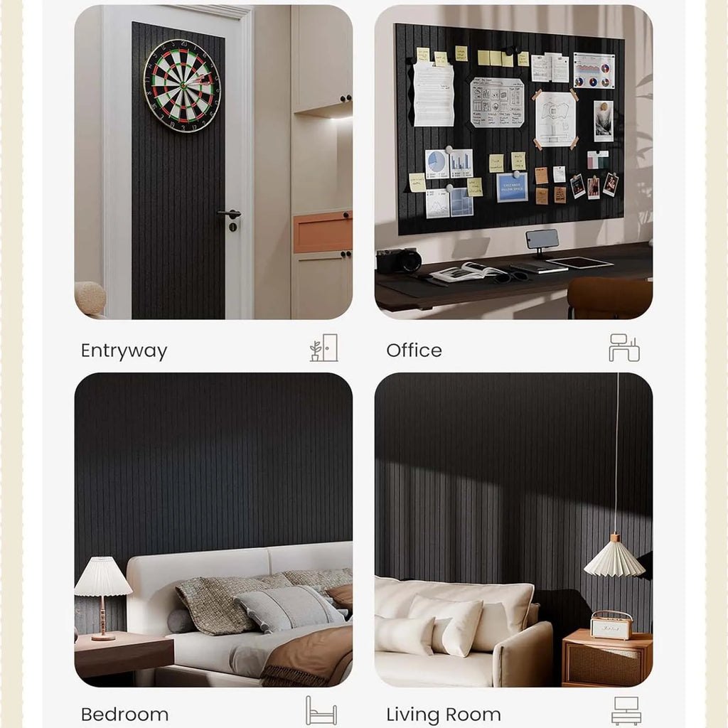 6/12PCS Felt Wall Panel Stickers