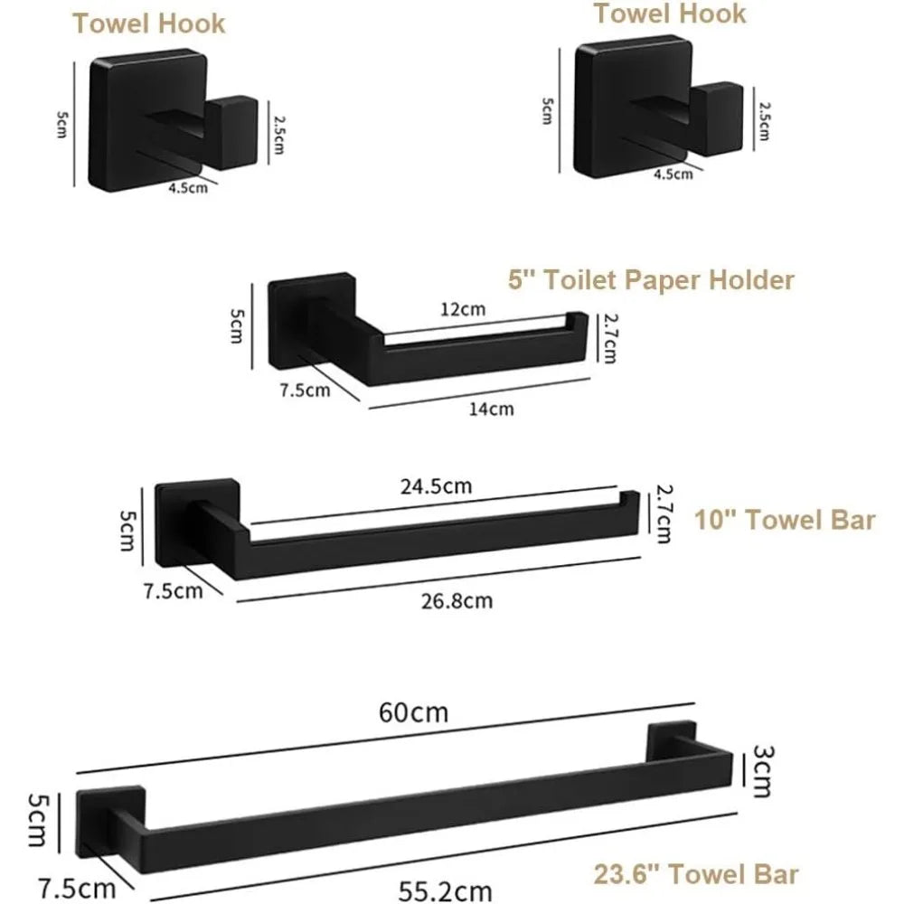 5 Pcs Bathroom Accessories Set