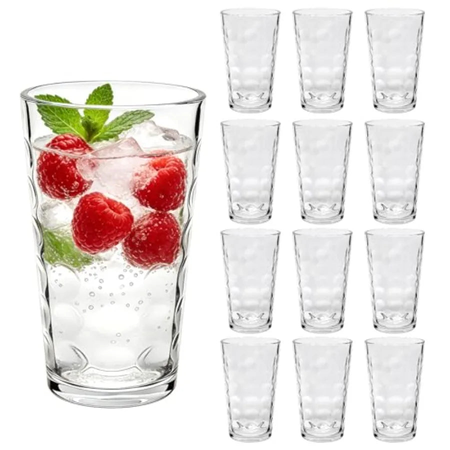 12 Pack Vintage Hobnail Highball 16 Oz Glass Cups