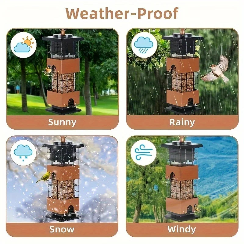 Outdoor Squirrel Proof Hanging Bird Feeder