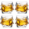 Set of 4 Hand Blown Crystal Whiskey Glasses