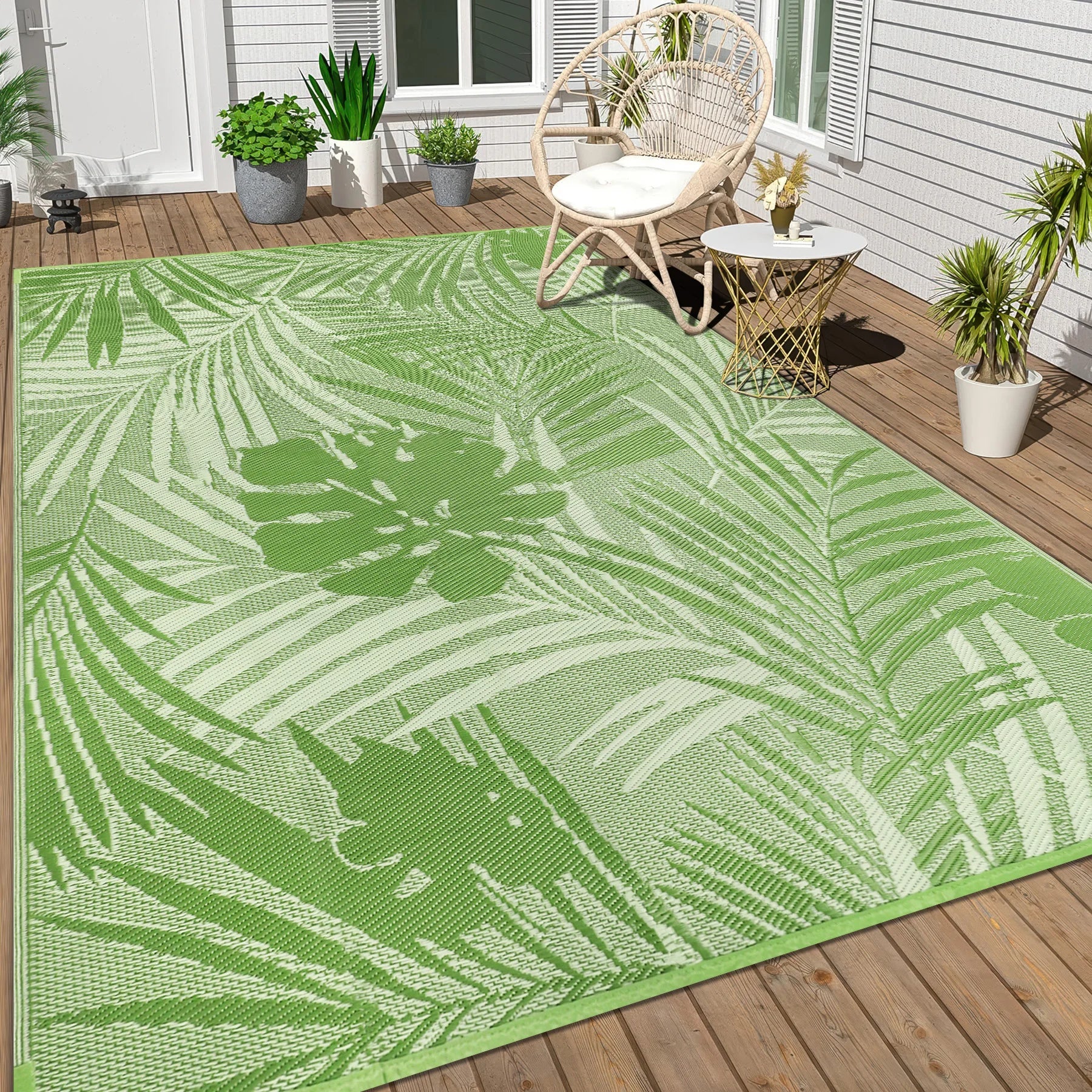 9‘x12' Outdoor Rug Waterproof  Rug Patio Rug Indoor Outdoor