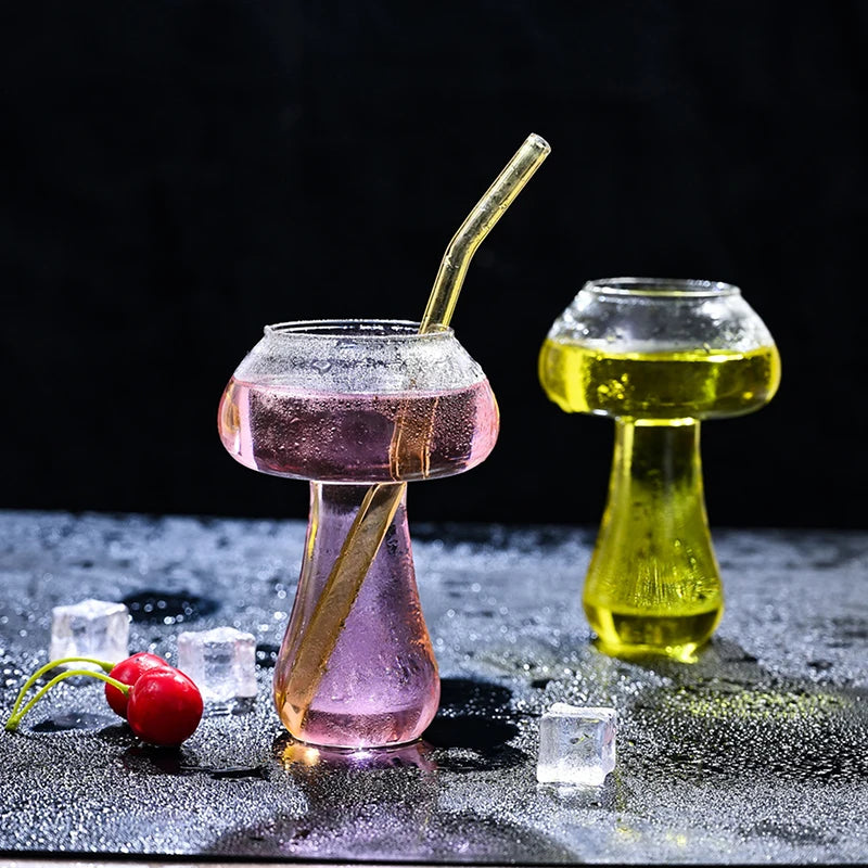 Rose-Shaped Red Wine Glasses