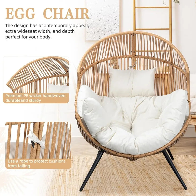 Outdoor Wicker Egg Chair For the Patio