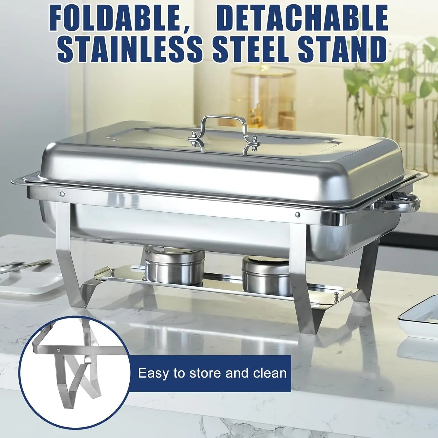 Chafing Dish Buffet Set 8QT Stainless Steel 2/4/6Pack