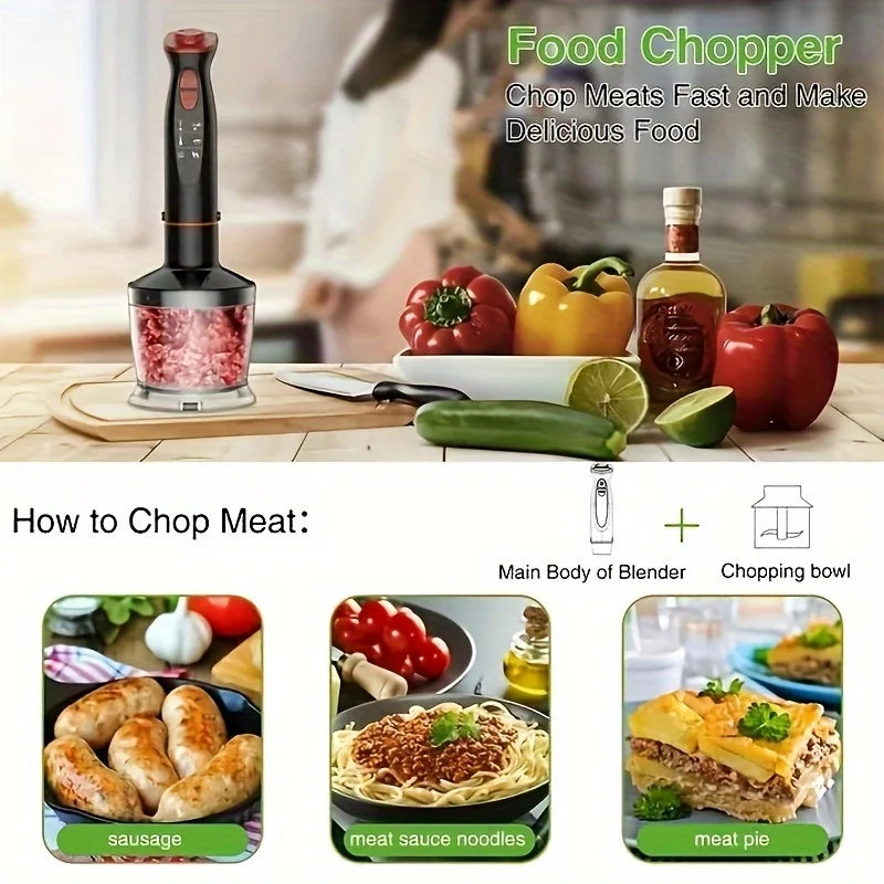 5 piece..12 speed Immersion Hand Blender