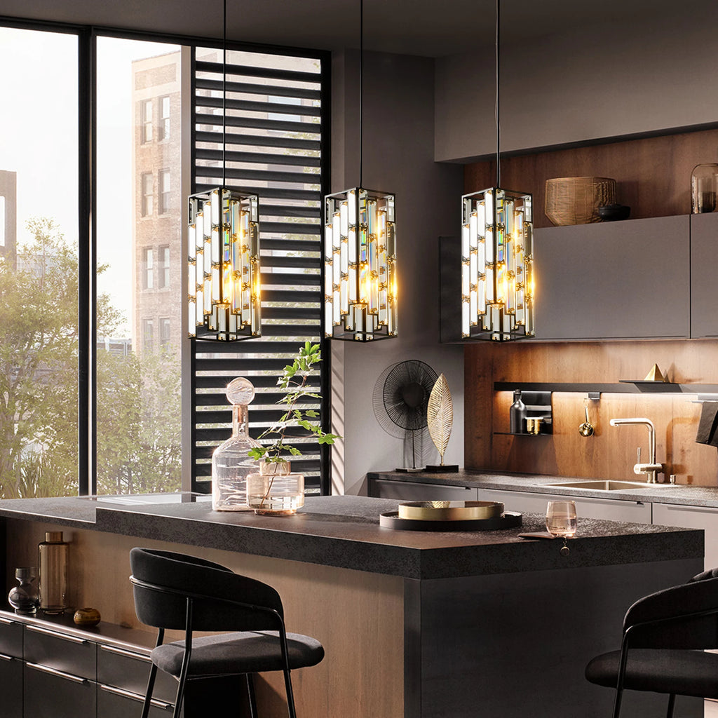 3-Pack Modern Luxury Crystal Pendant Light