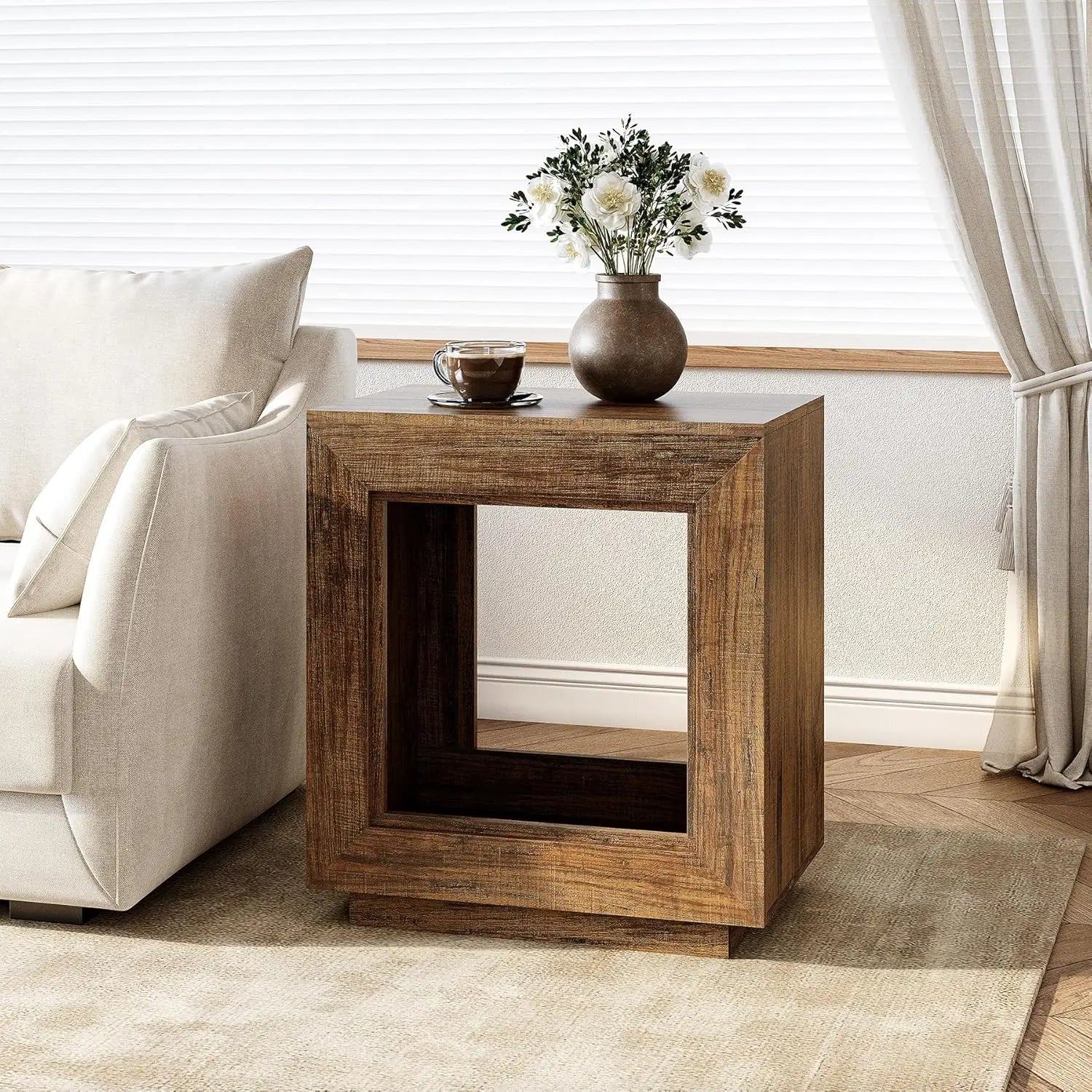 Farmhouse Sofa Side Tables for Living Room