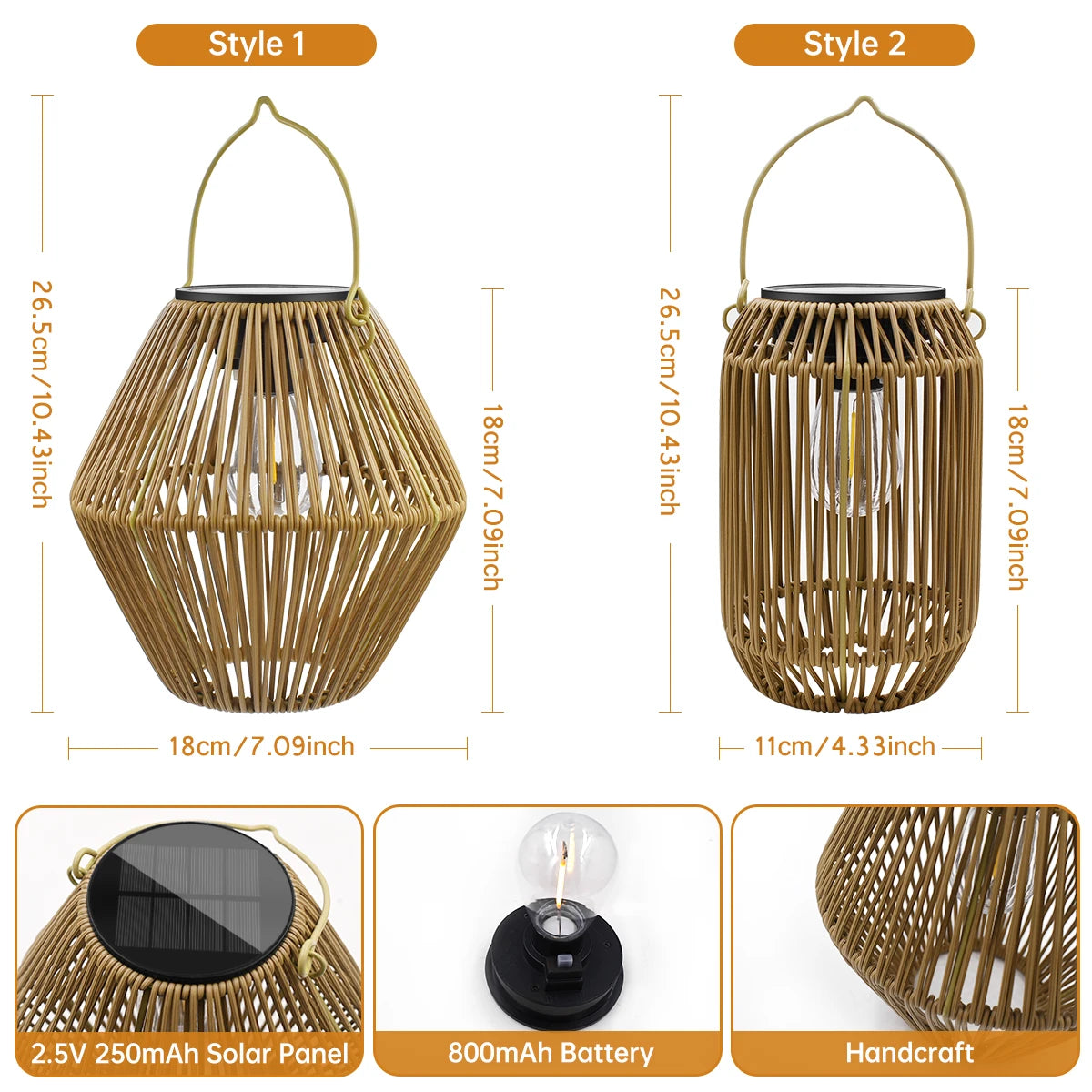 Waterproof Outdoor Solar Lantern  For The Patio