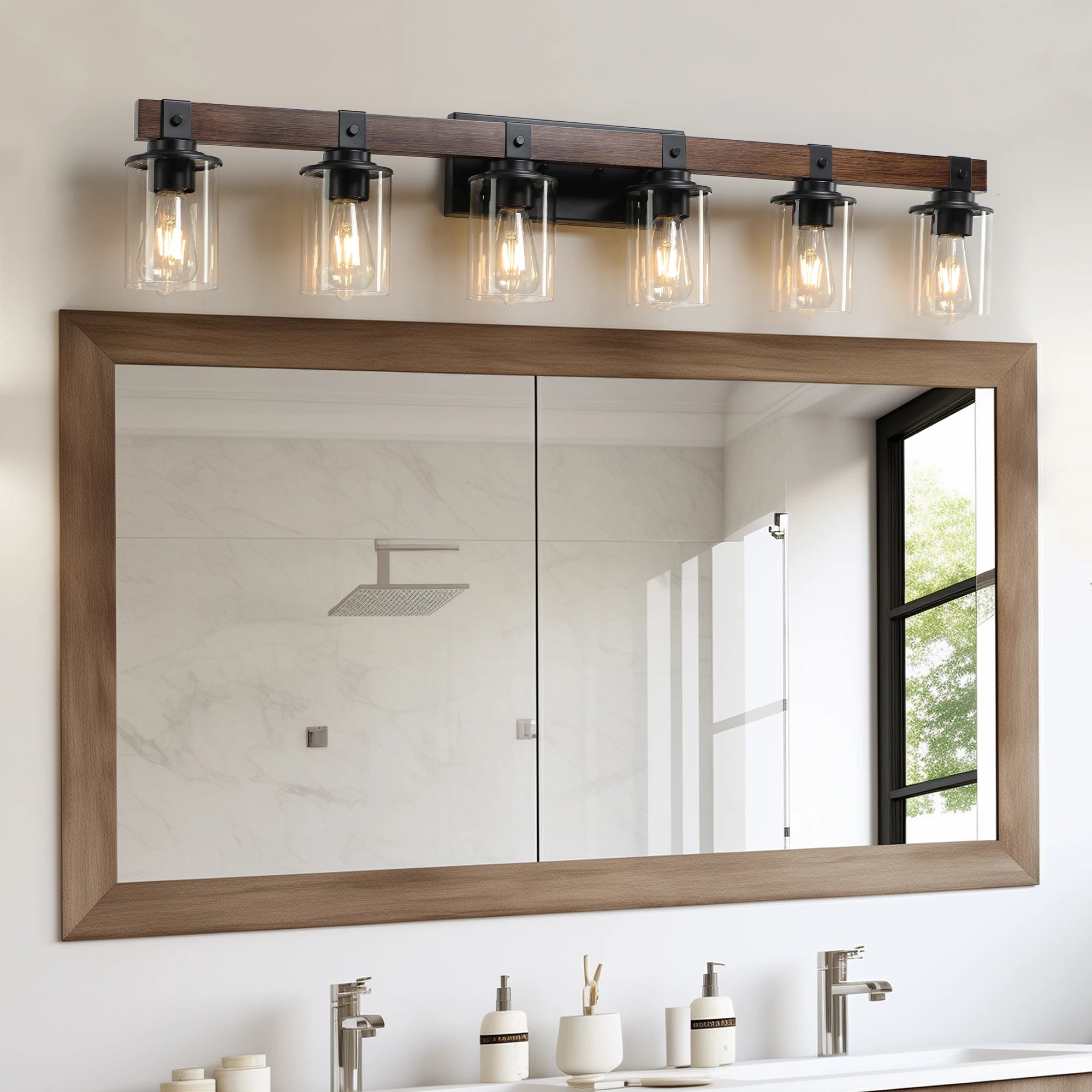6-Lights Farmhouse Vanity Light Fixture