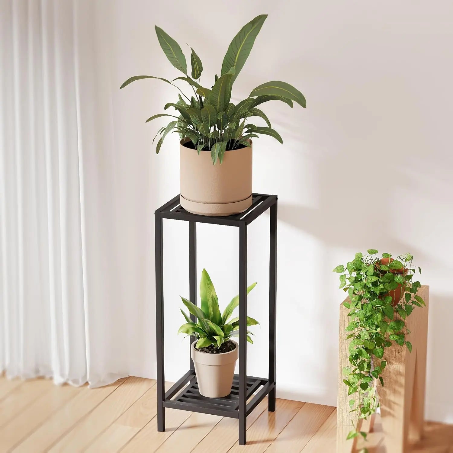 2-Tier 30" Tall Indoor Outdoor Plant Stand,
