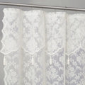 Ivory Shower Curtain with Attached Valance