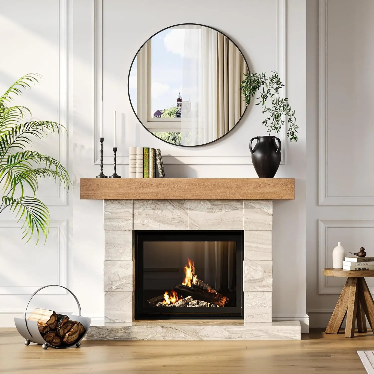 Round Metal Frame  Wall Mirror For Bathroom