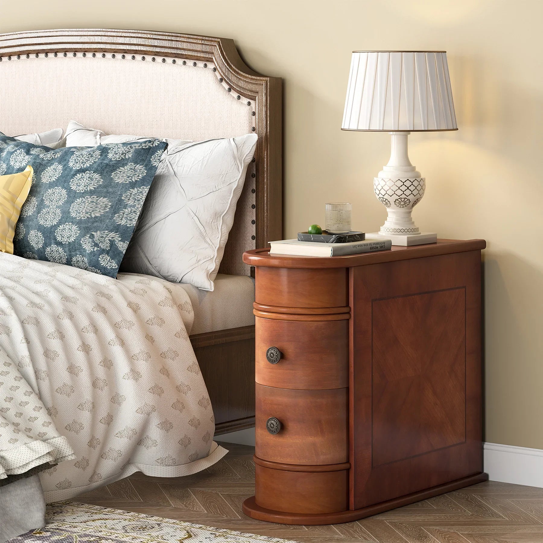 Bedroom Side Table Nightstand with Drawer