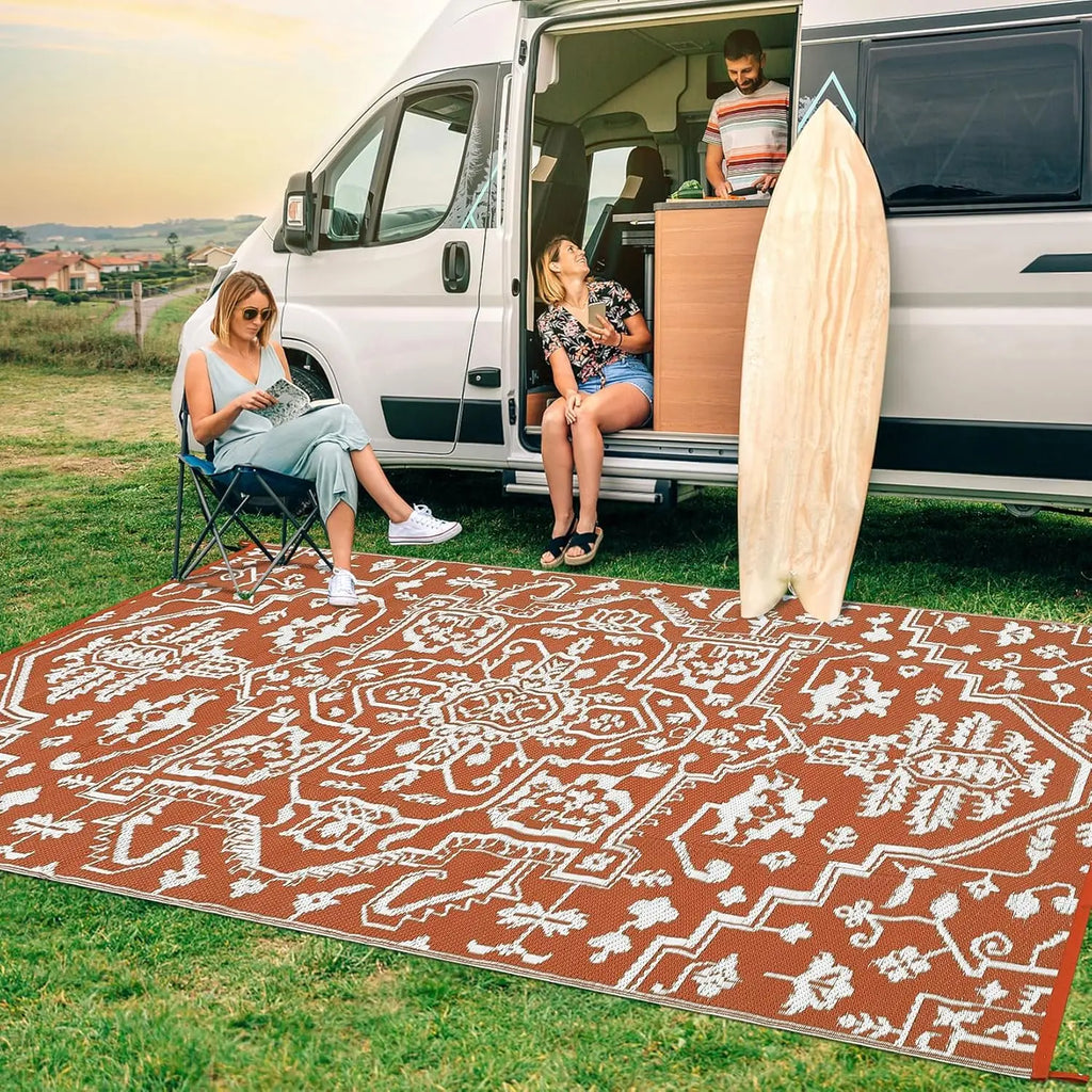 Waterproof Outdoor Area Rug Stain-Resistant