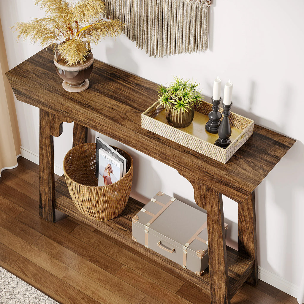 Narrow Farmhouse Sofa Table or Entryway Table
