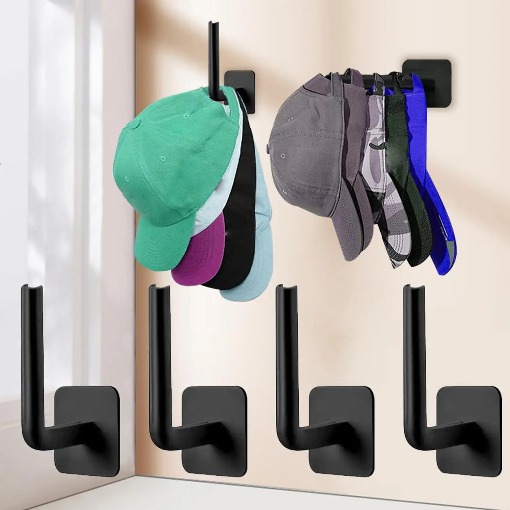 2 Pcs Black Adhesive Hooks