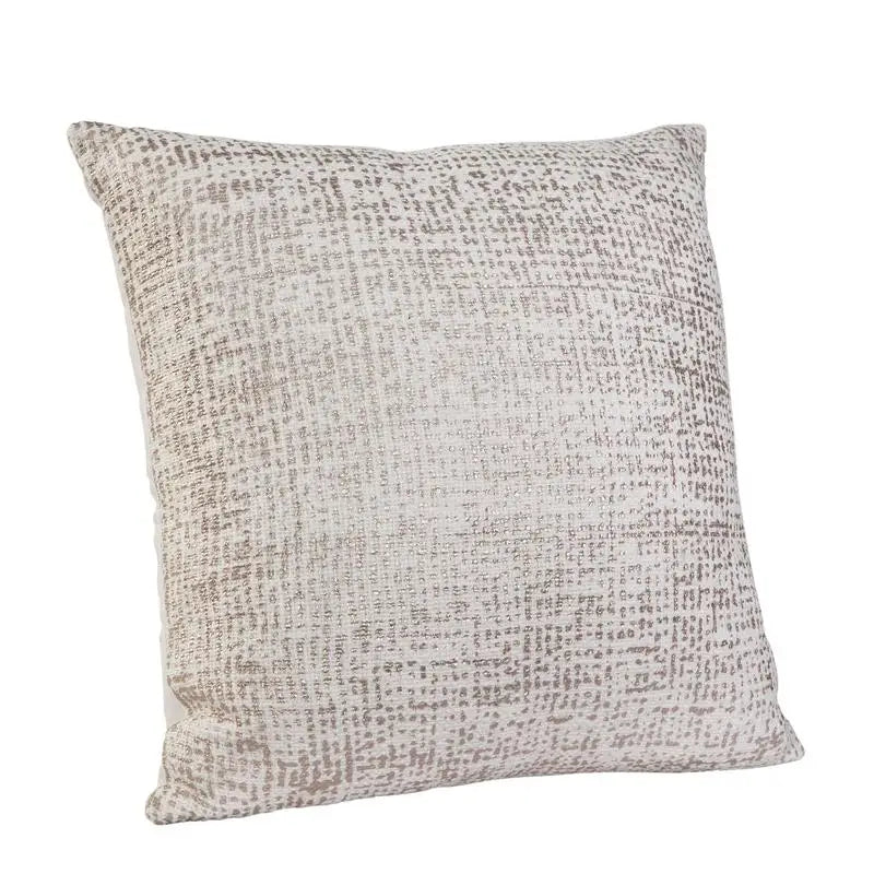 Stylish White Gold Decorative Throw Pillow 18x18 inches,
