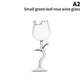 Rose-Shaped Red Wine Glasses