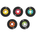 8 Pack Blank Vinyl Records Decor Wall Stickers 9 inch