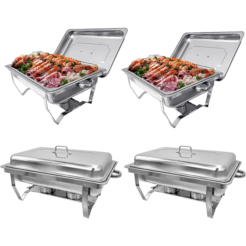 Chafing Dish Buffet Set 8QT Stainless Steel 2/4/6Pack