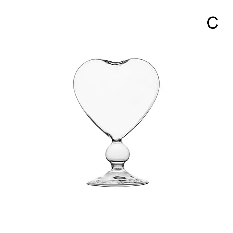 Rose-Shaped Red Wine Glasses