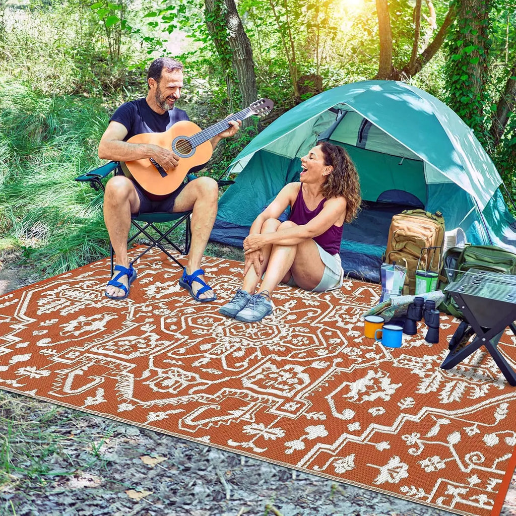 Waterproof Outdoor Area Rug Stain-Resistant