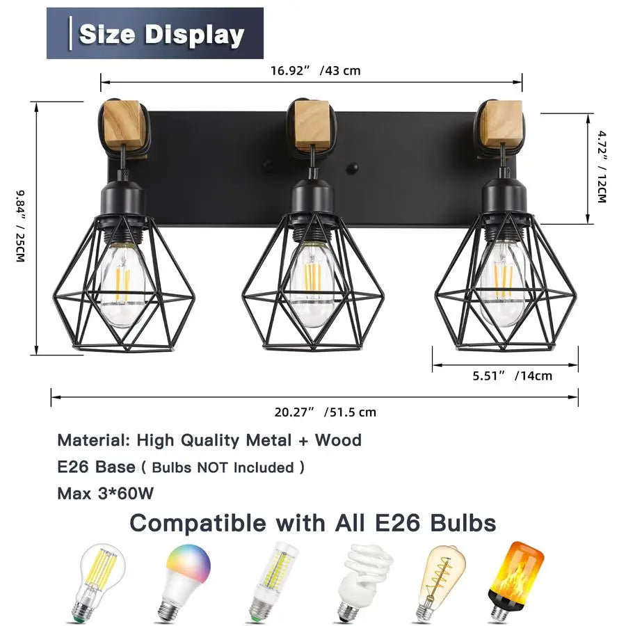 Farmhouse Bathroom Vanity Light Fixtures,