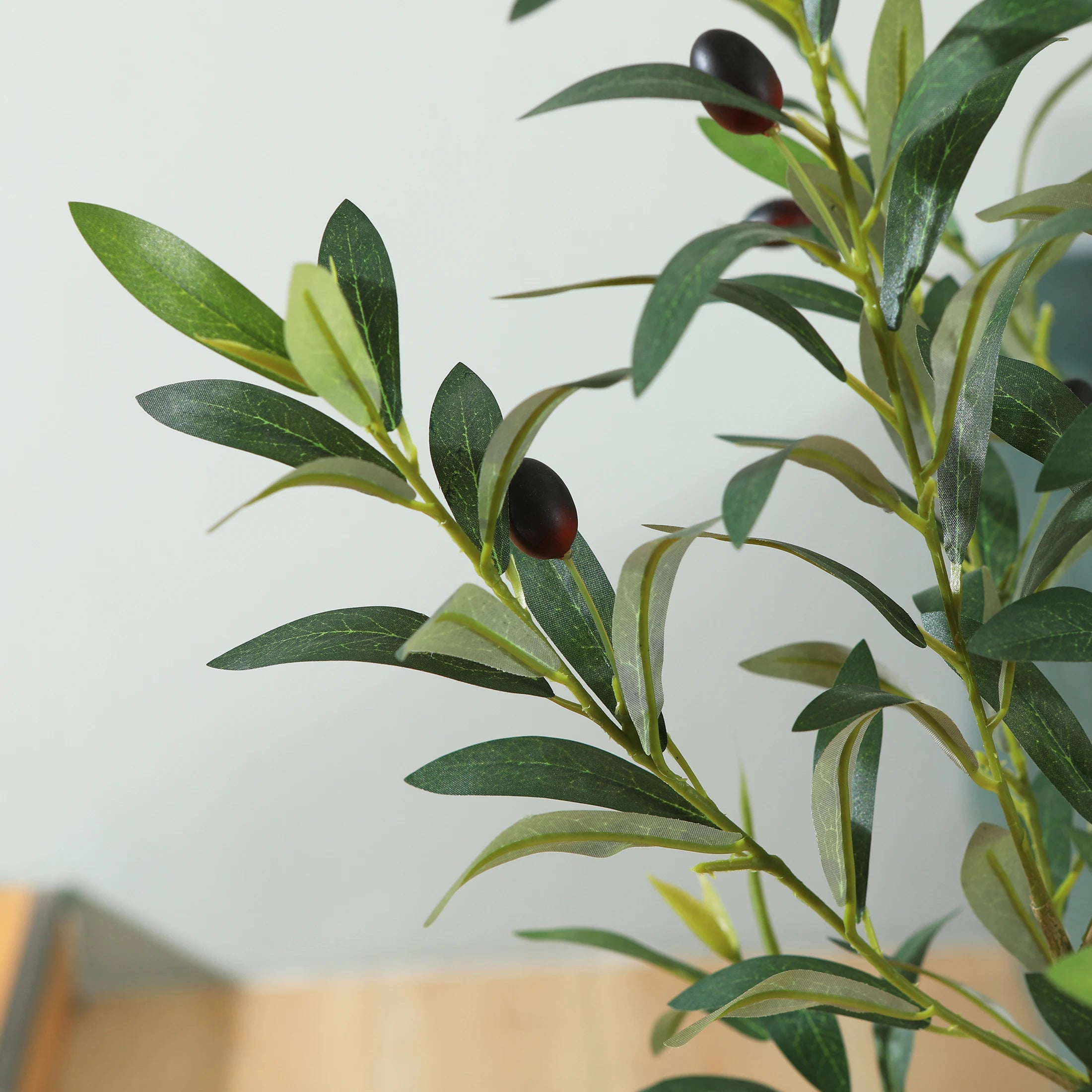 Artificial Olive Tree With Large White Planter,