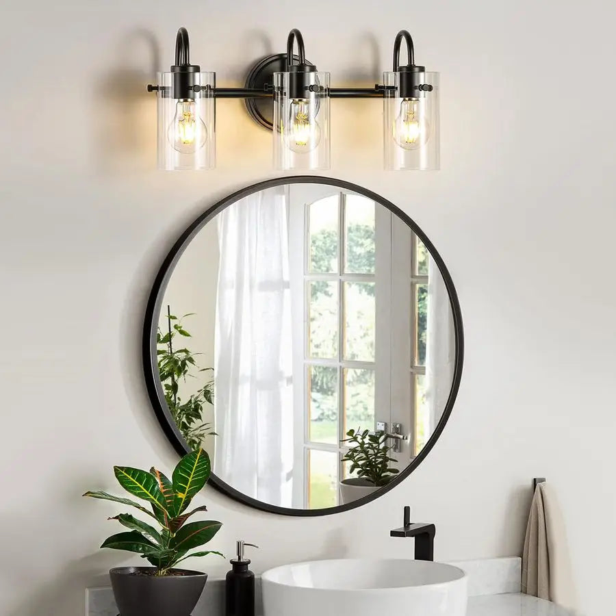 Matte Black Bathroom Wall Light Fixture