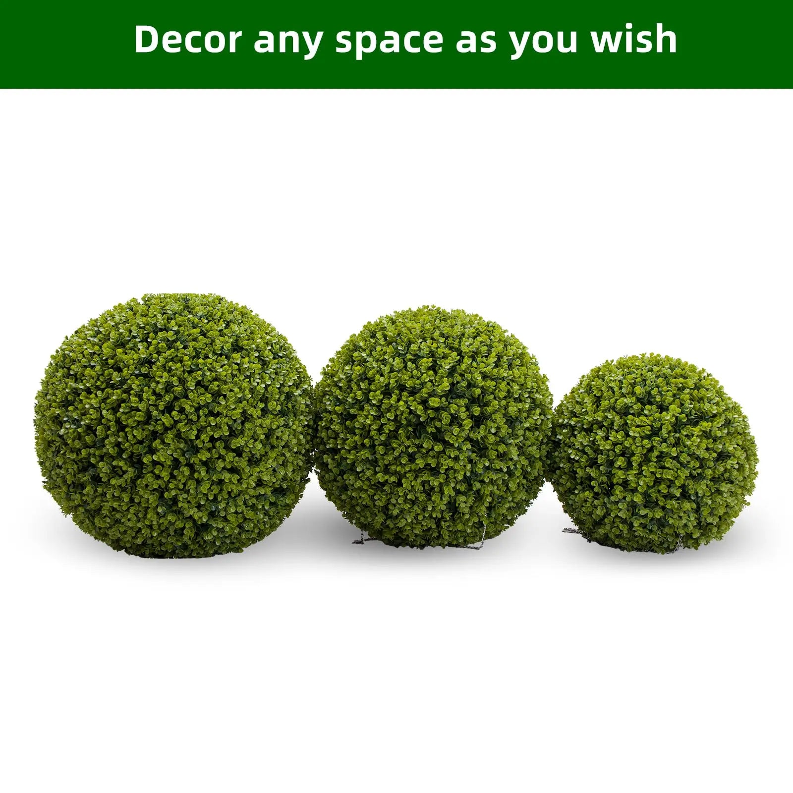 New Topiary Balls Artificial Outdoor Set of 2,