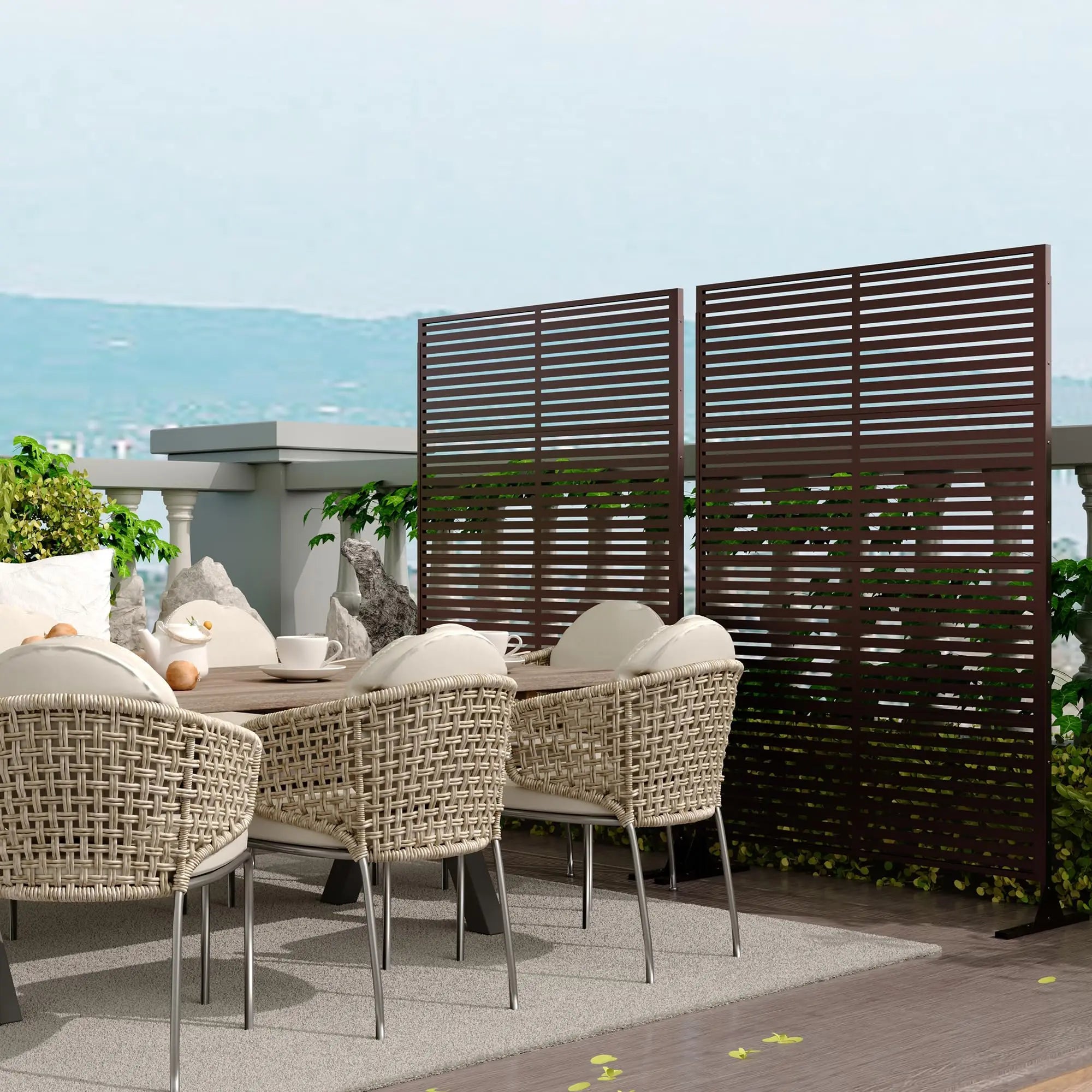 Decorative Wrought Privacy Screen –