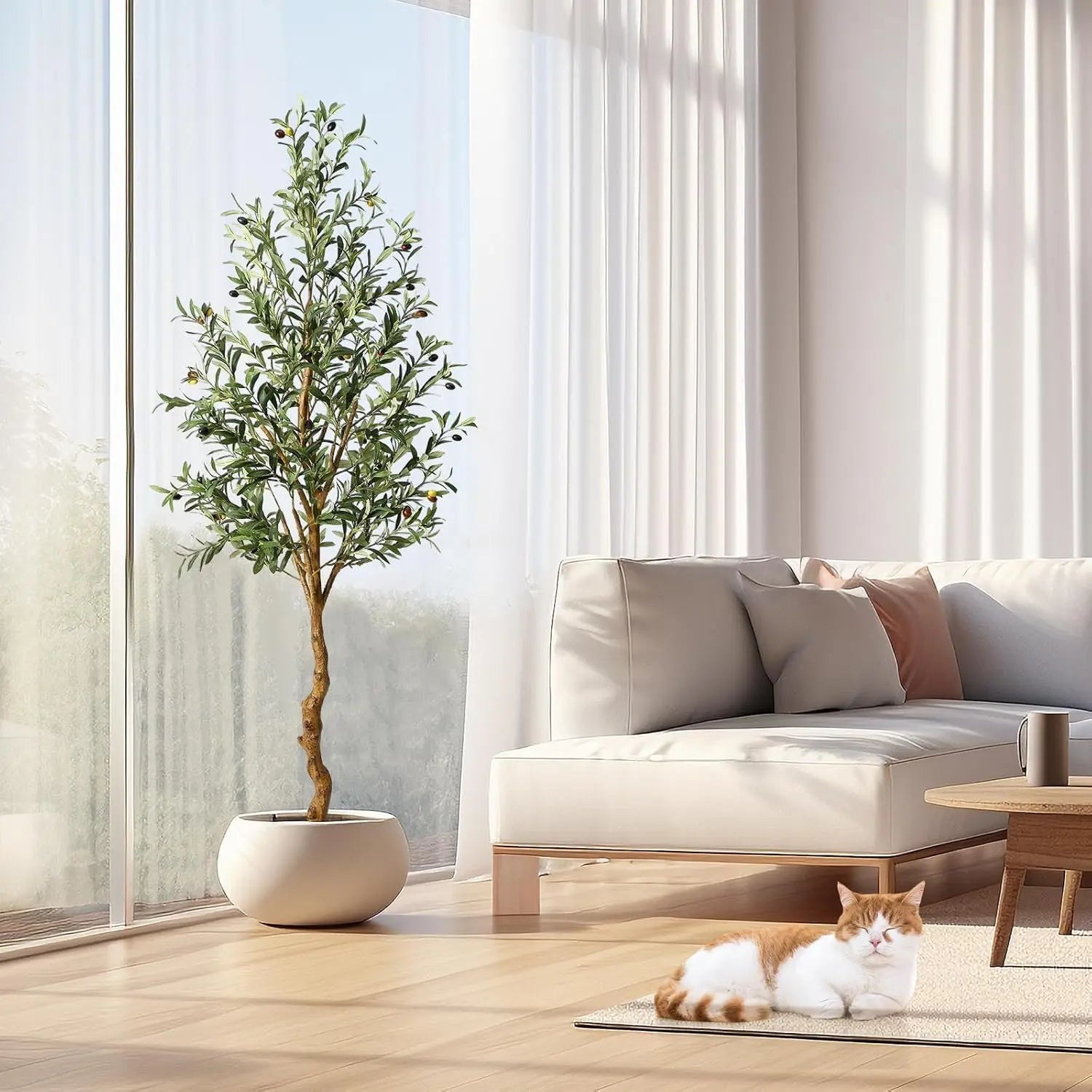 2Pcs Artificial Olive Tree/ 6ft,